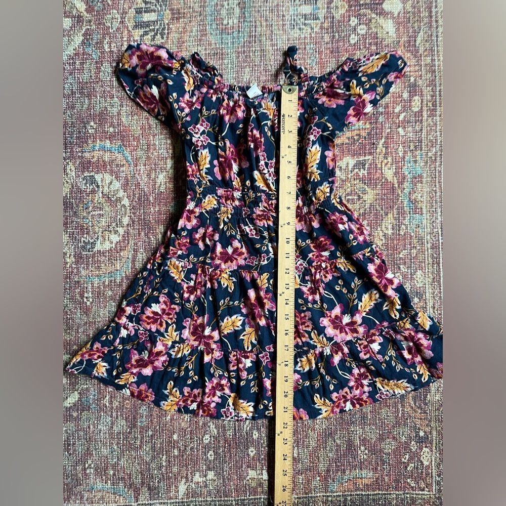 Old Navy M (8) Floral Kids Dress in Navy and Pink - Picture 3 of 7